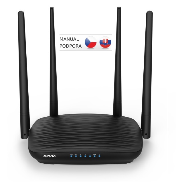 Tenda AC5 WiFi AC Router 1200Mb/ , WISP, Universal Repeater, Tenda CZ aplikace, 4x 6dBi antény