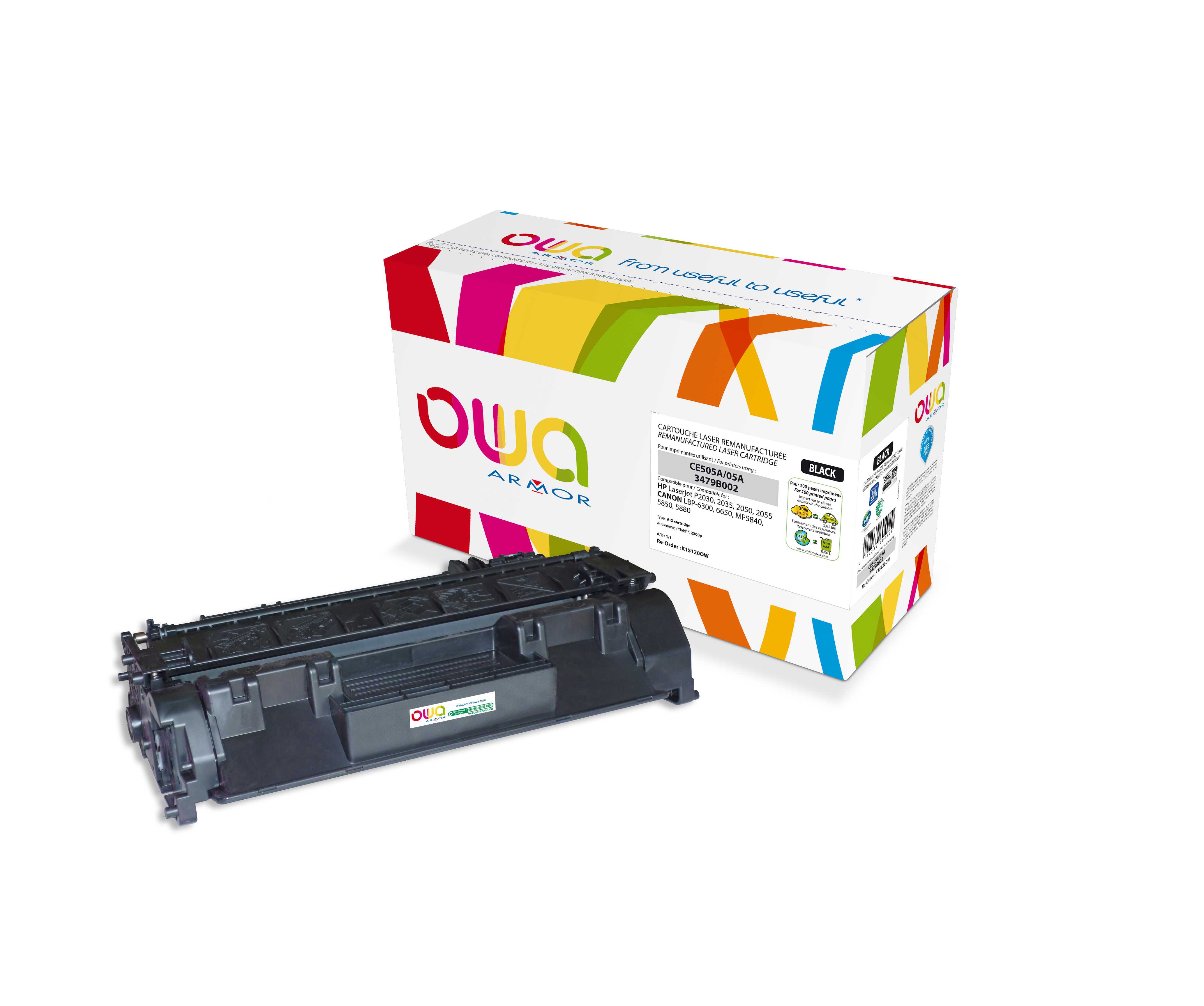 OWA Armor toner kompatibilný s HP LJ P2055, CE505A, 2300st, čierna/ black