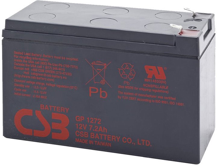 Batéria CSB 12V; 7, 2 Ah