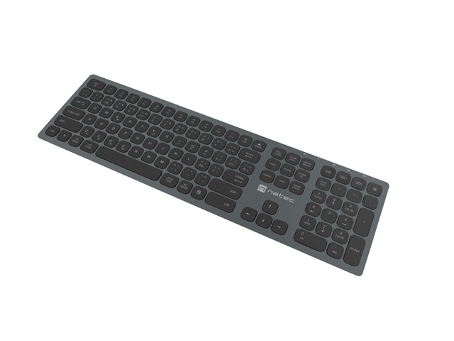 Natec klávesnica DOLPHIN/ Bezdrôtová Bluetooth/ CZ- SK layout/ Šedá 