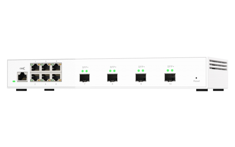 QNAP riadený switch QSW-M2106-4S (6x 2, 5GbE RJ45 a 4x 10GbE SFP+) 