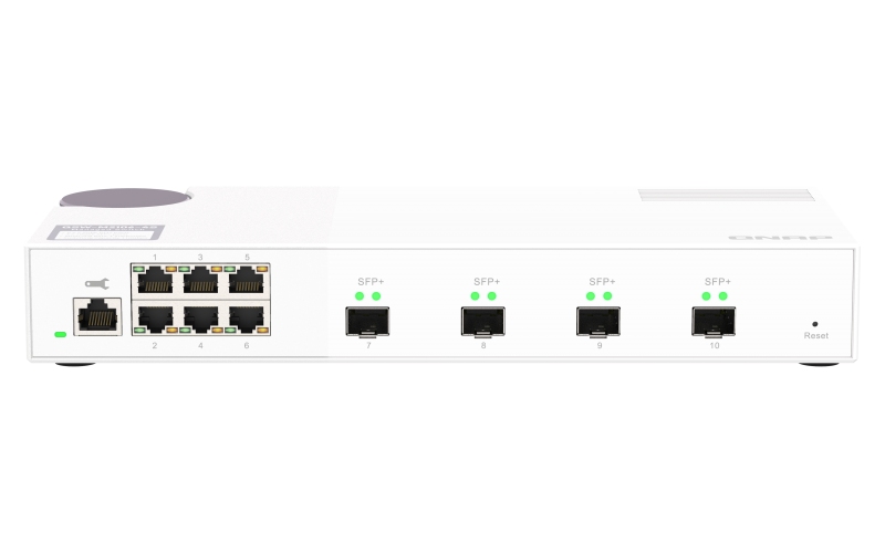QNAP riadený switch QSW-M2106-4S (6x 2, 5GbE RJ45 a 4x 10GbE SFP+)