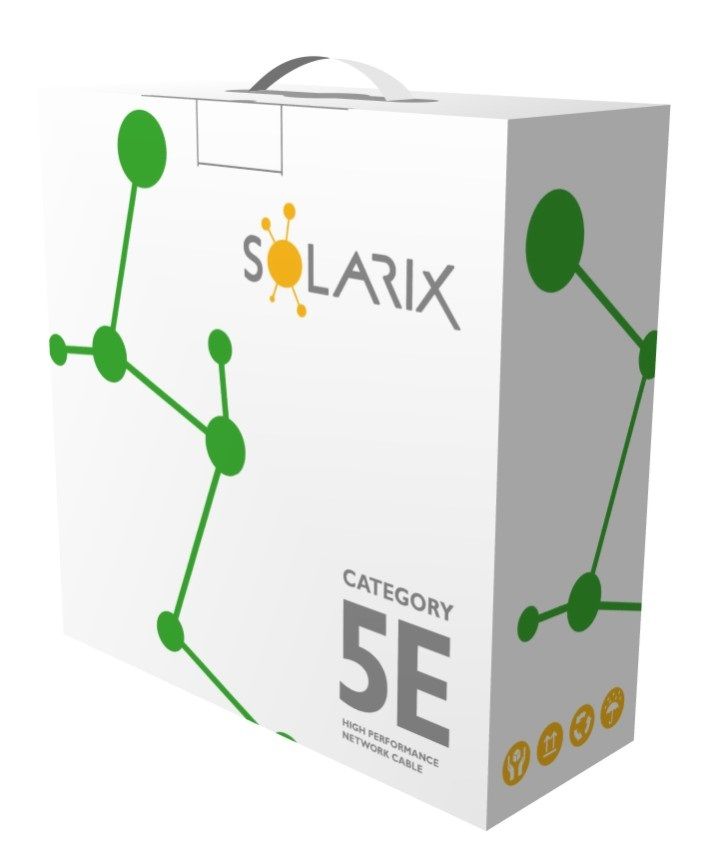 Inštalačný kábel Solarix CAT5E UTP PVC Eca 100m/ box SXKD-5E-UTP-PVC 