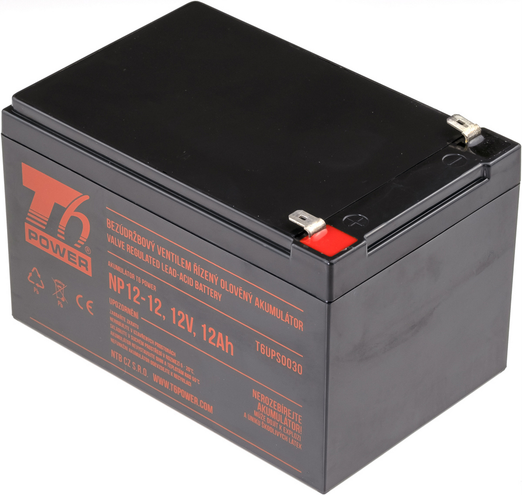 Akumulátor T6 Power NP12-12, 12V, 12Ah