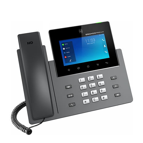 Grandstream GXV3450 SIP video telefón, 5" IPS bar.dot.displ., 16 SIP účty, Android11, WiFi, BT, PoE+ 