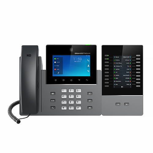 Grandstream GXV3450 SIP video telefón, 5" IPS bar.dot.displ., 16 SIP účty, Android11, WiFi, BT, PoE+ 