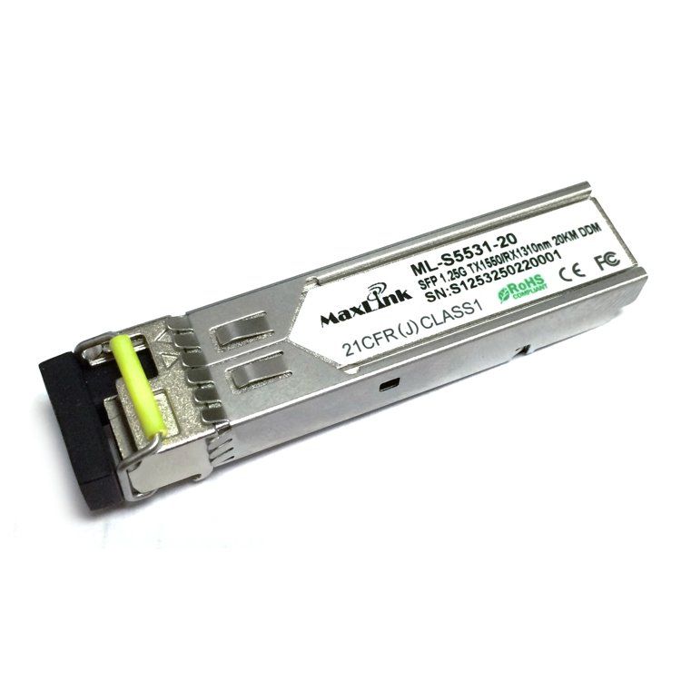 MaxLink 1.25G SFP optický modul, WDM(BiDi), SM, Tx 1550/ Rx1310nm, 20km, 1x LC konektor, DDM