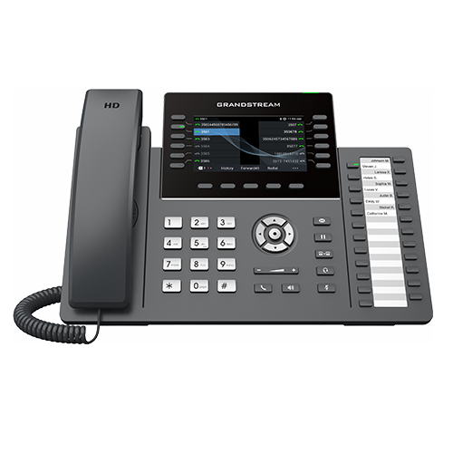 Grandstream GRP2636 SIP telefón, 4.3" TFT bar. displej, 6SIP účtov, 24 pr. hr., 2x1Gb, WiFi, BT 