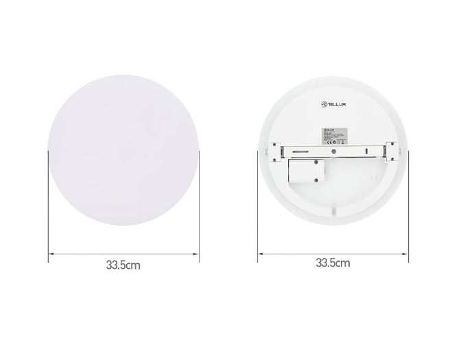 Tellur WiFi Smart LED okrúhle stropné svetlo, 24W, 3000-6500K + RGB, biele 