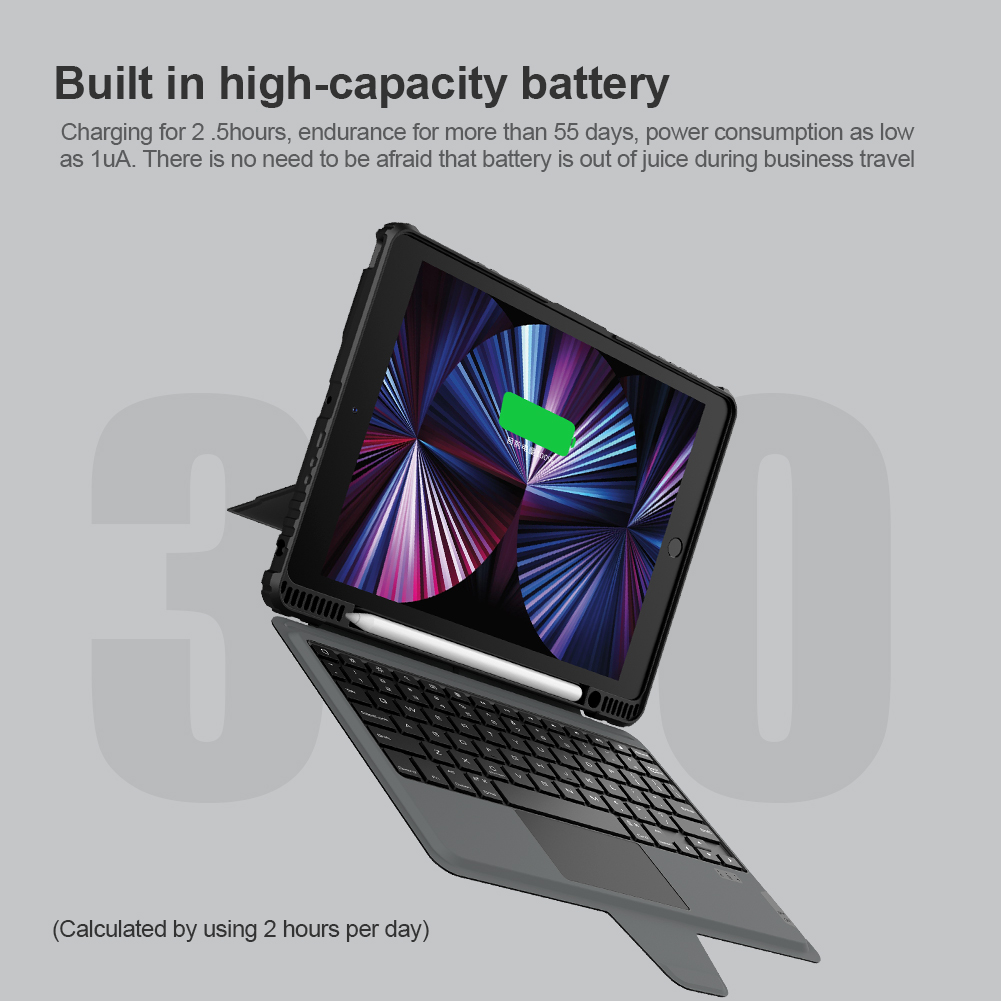 Nillkin Bumper Combo Keyboard Case pre iPad 10.2 2019/ 2020/ 2021 Black 