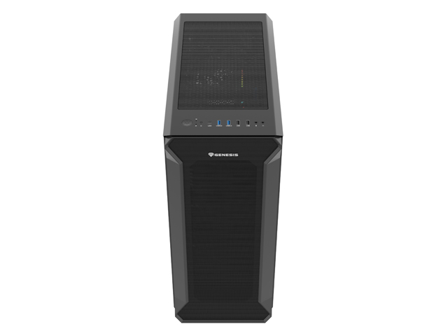 Počítačová skriňa Genesis IRID 505F/ Midi Tower/ Transpar./ Čierna 