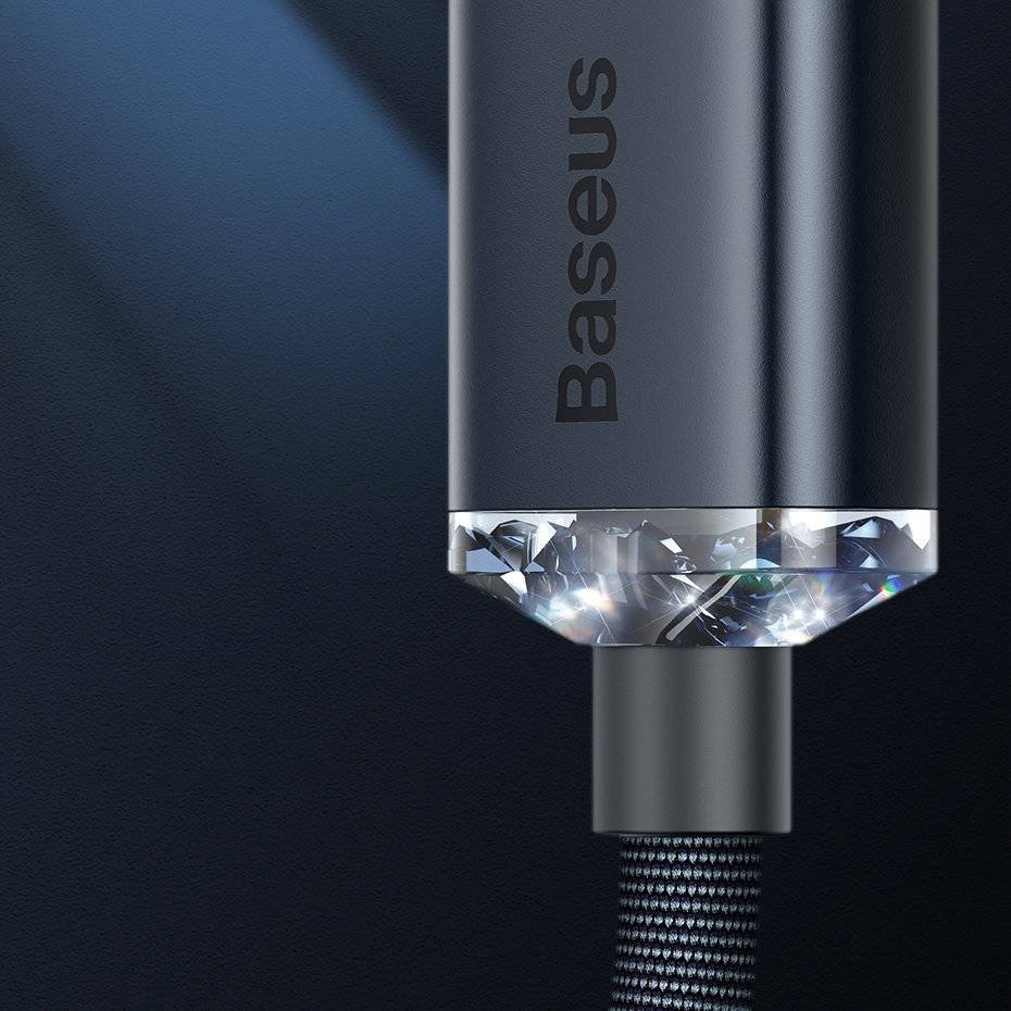 Baseus CAJY000005 Crystal Shine Series Dátový Kábel USB - Lightning 20W 1, 2m Purple 