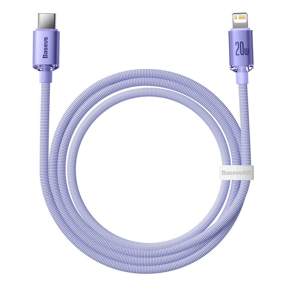 Baseus CAJY000205 Crystal Shine Series Dátový Kábel USB-C - Lightning 20W 1, 2m Purple 