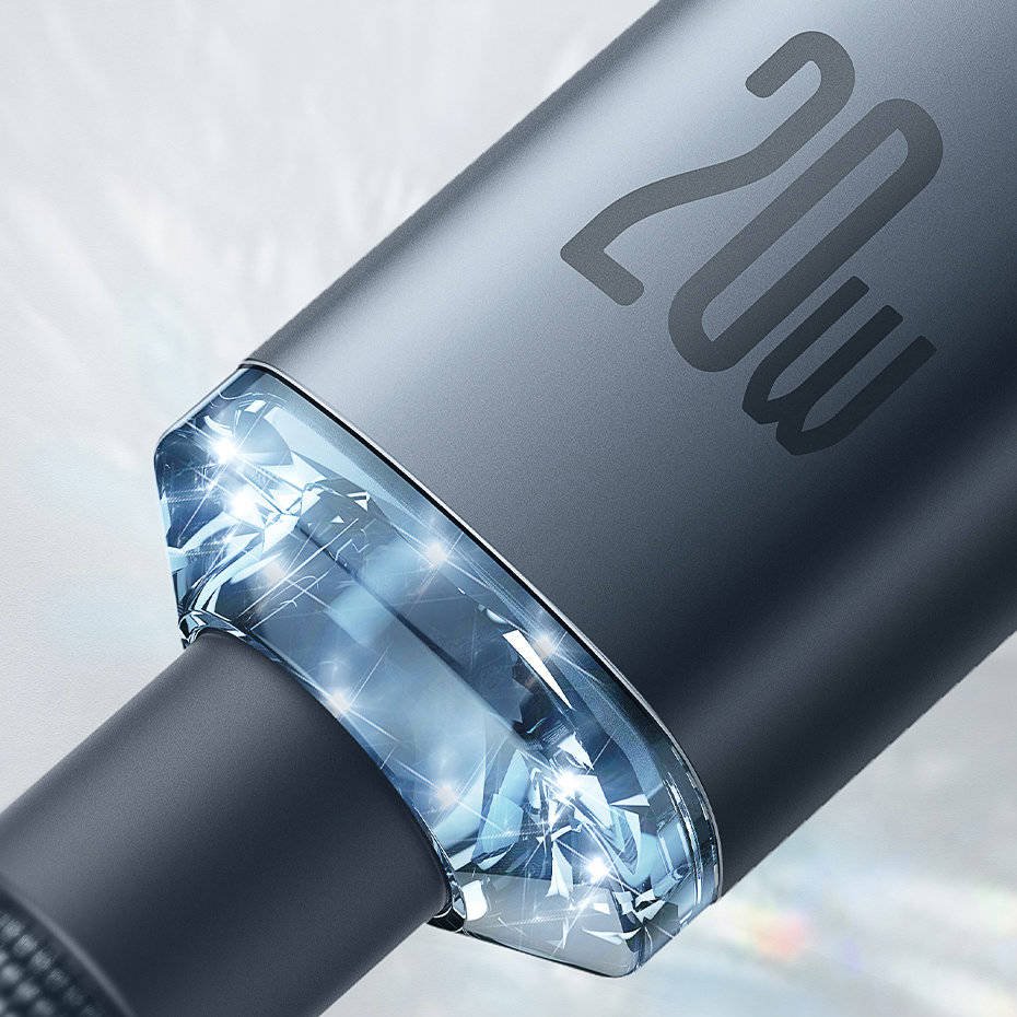 Baseus CAJY000205 Crystal Shine Series Dátový Kábel USB-C - Lightning 20W 1, 2m Purple 
