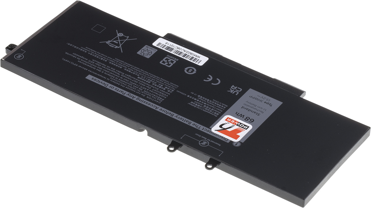 Batéria T6 Power pre Dell Latitude 5401, 5410, 5501, 5510, Precision 3550, 4470mAh, 68Wh, 4cell 