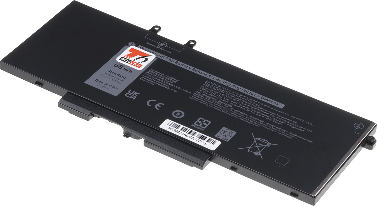 Batéria T6 Power pre Dell Latitude 5401, 5410, 5501, 5510, Precision 3550, 4470mAh, 68Wh, 4cell
