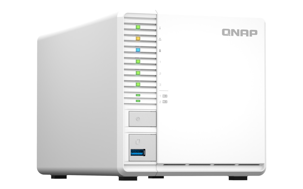 QNAP TS-364-8G (4core 2, 9GHz, 8GB RAM, 3x SATA, 2x M.2 NVMe sloty, 3x USB, 1x 2, 5GbE, 1x HDMI 1.4b) 