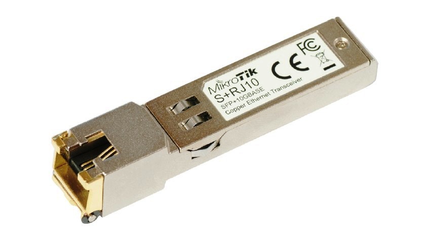 MikroTik S+RJ10 - RJ45 SFP+ metalický modul 10/ 100/ 1000M/ 2.5G/ 5G/ 10G