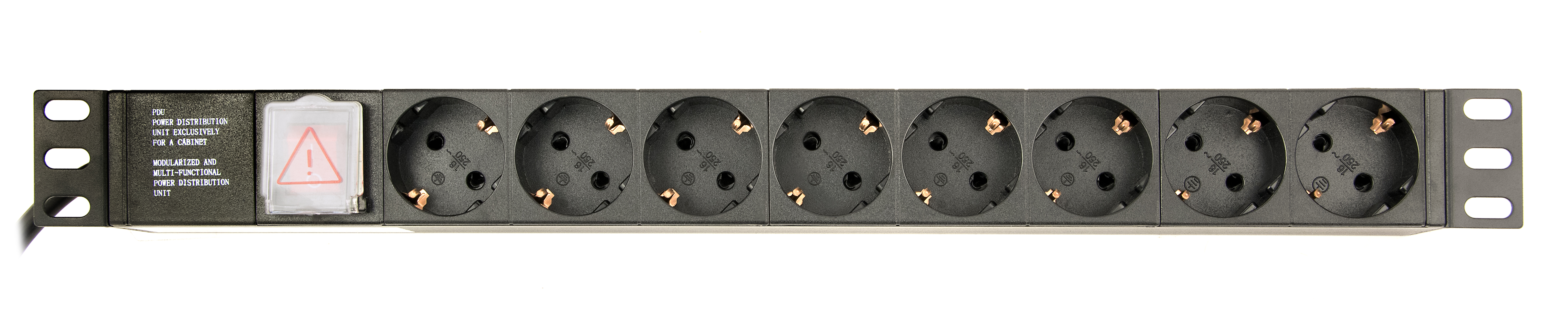 Gembird PDU 8 schucko, C14, 1U, 10 A, 3m 