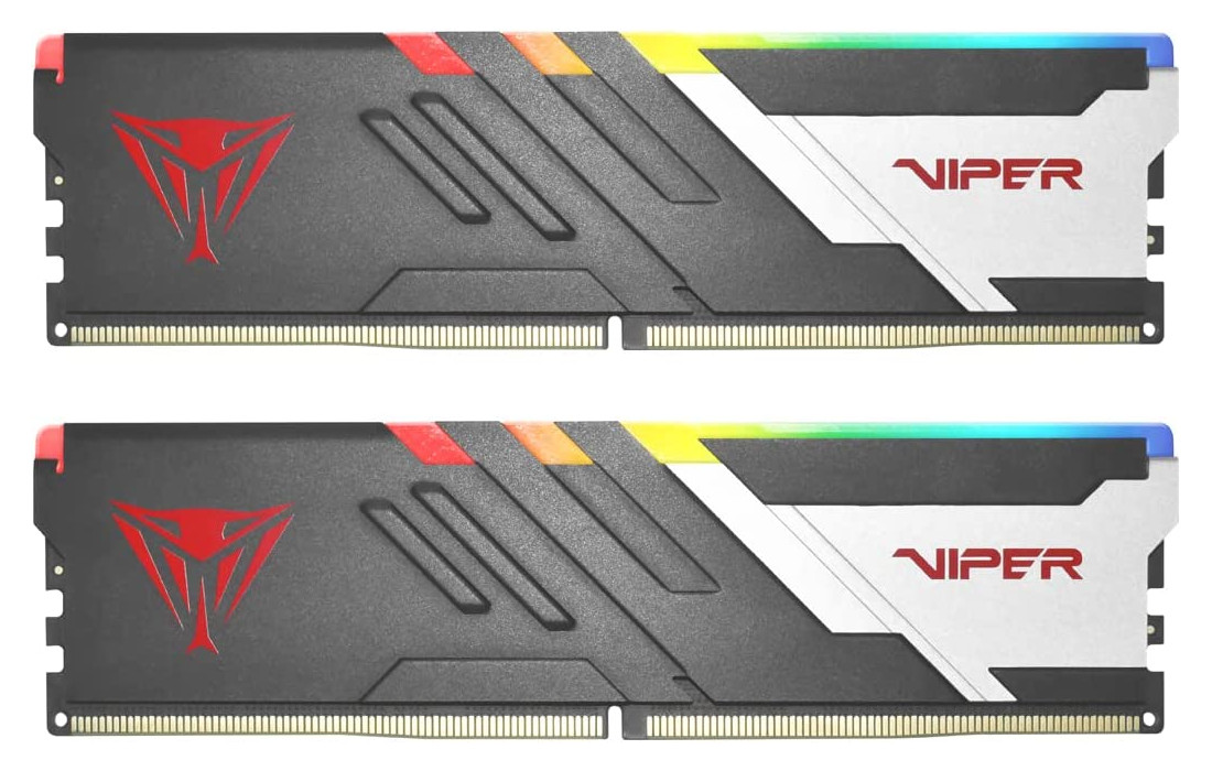Patriot Viper Venom/ DDR5/ 32GB/ 6000MHz/ CL36/ 2x16GB/ RGB/ Black/ Silv