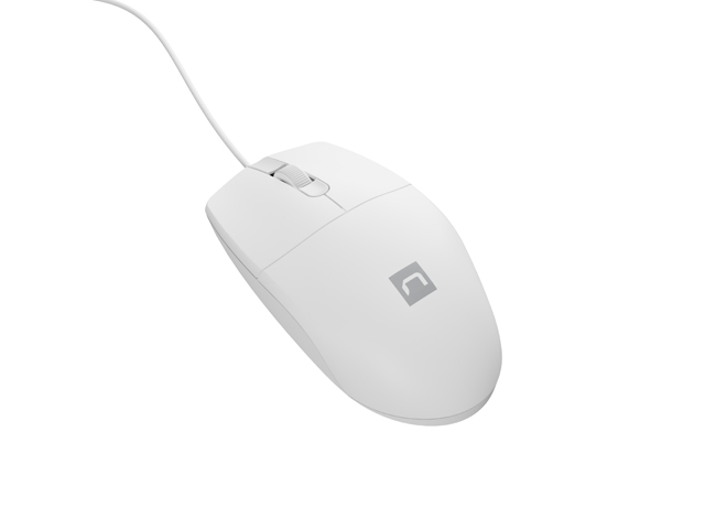 Natec optická myš RUFF 2/ 1 000 DPI/ Kancelárska/ Optická/ 1 000 DPI/ Drôtová USB/ Biela 
