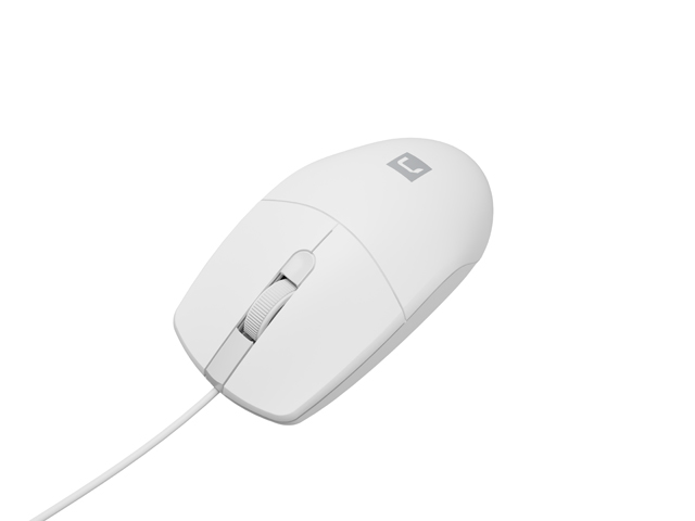 Natec optická myš RUFF 2/ 1 000 DPI/ Kancelárska/ Optická/ 1 000 DPI/ Drôtová USB/ Biela 