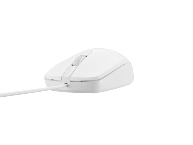 Natec optická myš RUFF 2/ 1 000 DPI/ Kancelárska/ Optická/ 1 000 DPI/ Drôtová USB/ Biela 