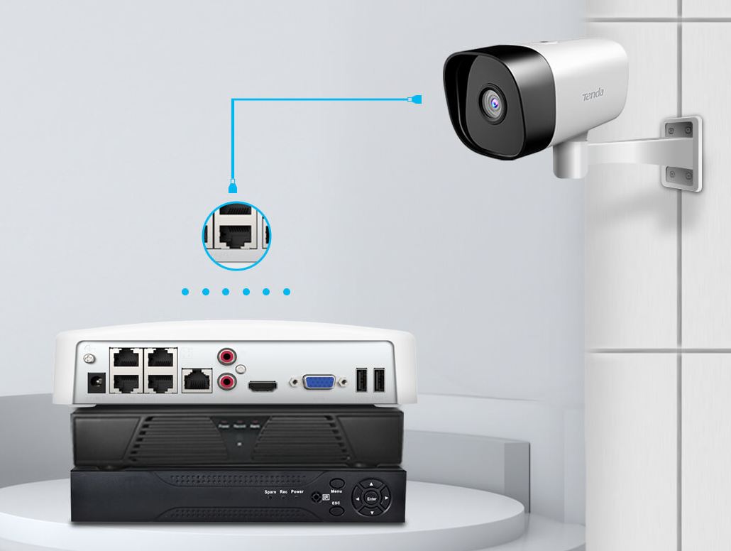 Tenda IT7-PRS-4 - Vonkajšia PoE 4Mpx kamera, OnViF, detekcia pohybu + zvuku, nočné videnie, mikrofón, H.265 