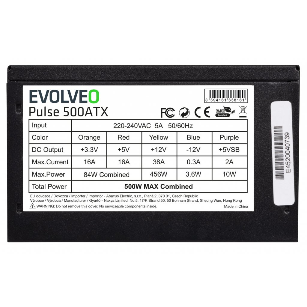 Evolveo/ 500W/ ATX/ Bulk 
