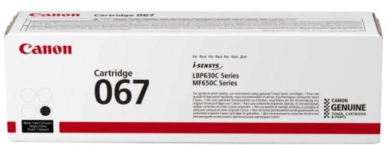 Canon TONER 067 černá pro i-SENSYS LBP631Cw, LBP633Cdwa, MF651Cw, MF655Cdw, MF657Cdw (1350 str.)