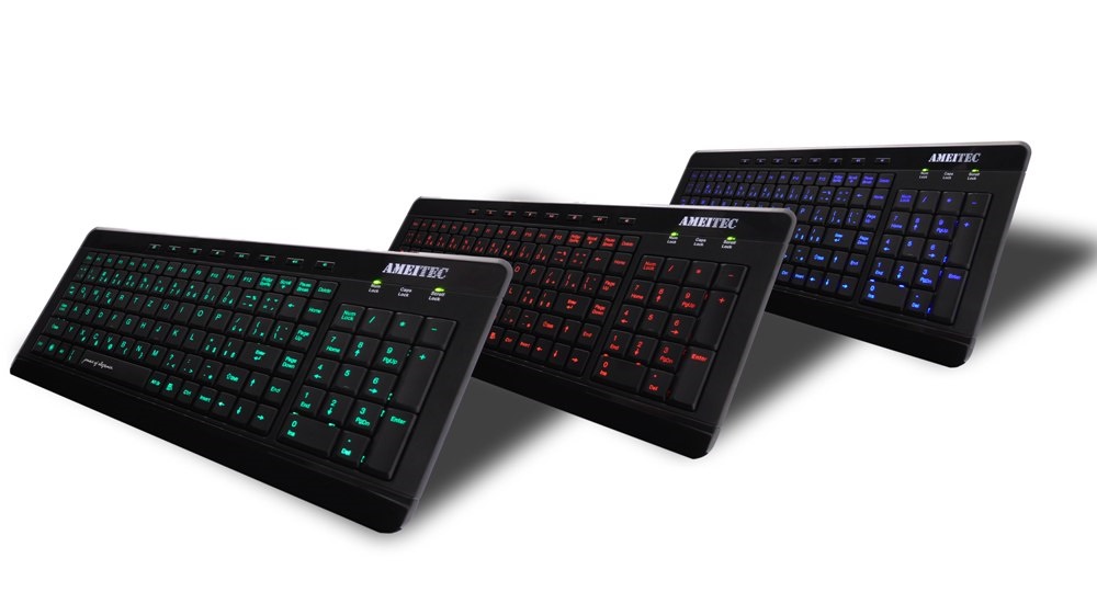 AMEI AM-K3001G/ Drôtová USB/ CZ layout/ Čierna
