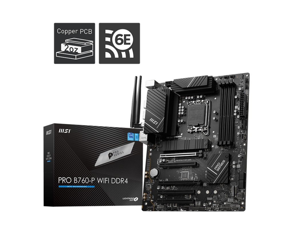 MSI PRO B760-P WIFI DDR4/ LGA 1700/ ATX 