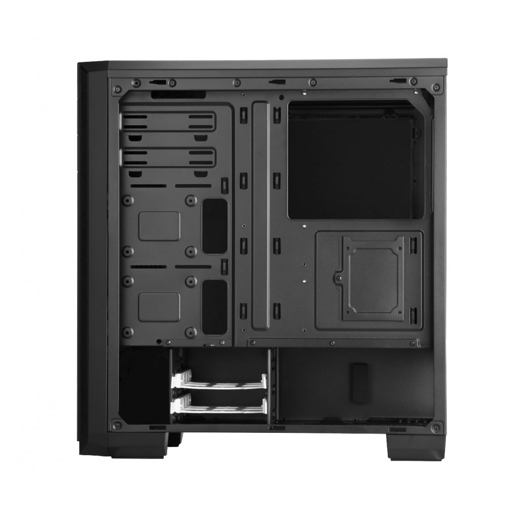 EVOLVEO T3/ Midi Tower/ Transpar./ Čierna 