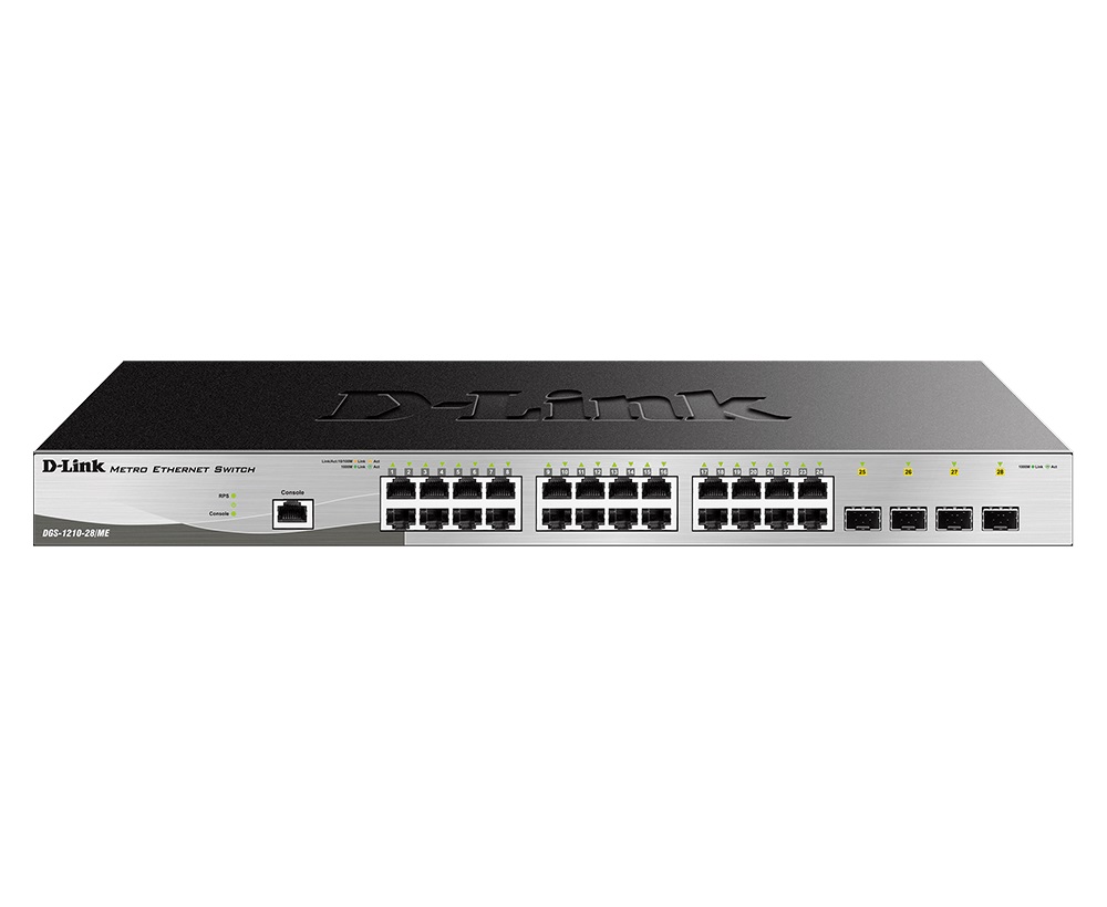 D-Link DGS-1210-28/ ME/ E 24x 1G + 4x 1G SFP Metro Ethernet Managed Switch