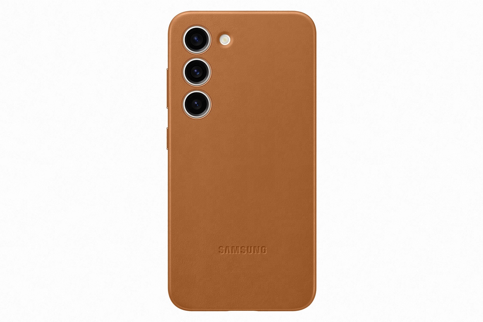 Samsung Kožený zadný kryt pre Samsung Galaxy S23+ Camel
