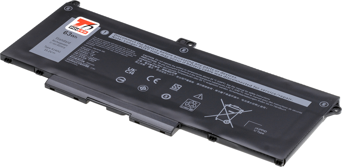 Batéria T6 Power pre Dell Latitude 5420, 5520, Precision 3560, 4100mAh, 63Wh, 4cell, Li-pol
