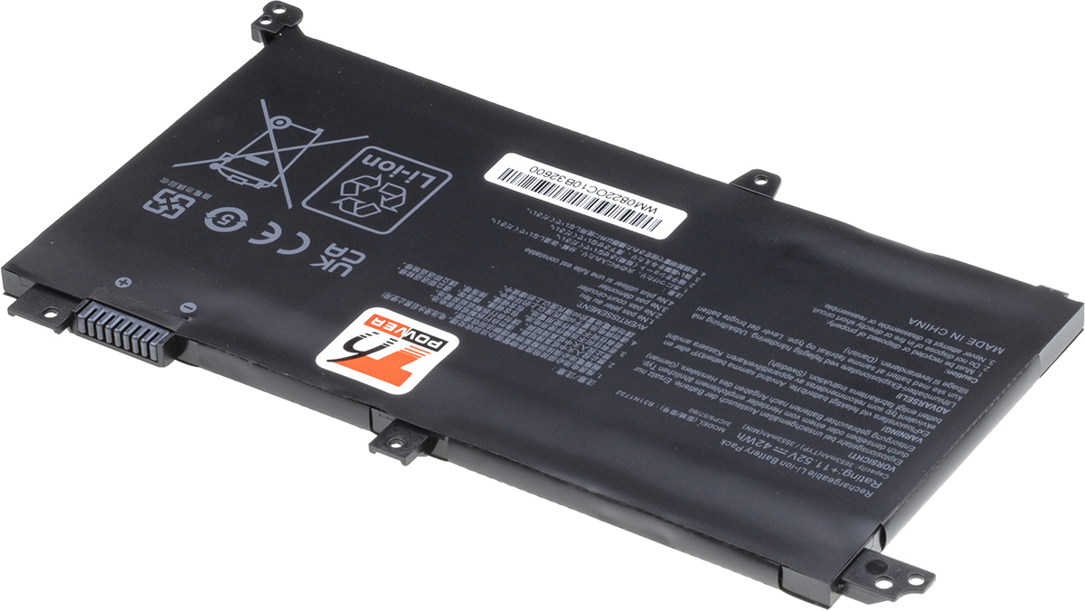 Batéria T6 Power pre Asus VivoBook X430U, X571G, X571L, S430F, S430U, 3650mAh, 42Wh, 3cell, Li-pol 