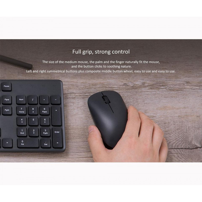 Xiaomi Wirelles Mouse Lite/ Kancelárska/ Optická/ 1 000 DPI/ Bezdrôtová USB/ Čierna 