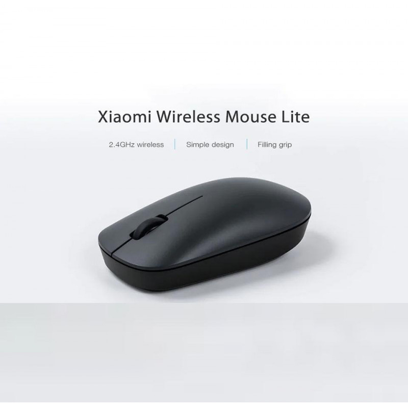 Xiaomi Wirelles Mouse Lite/ Kancelárska/ Optická/ 1 000 DPI/ Bezdrôtová USB/ Čierna 