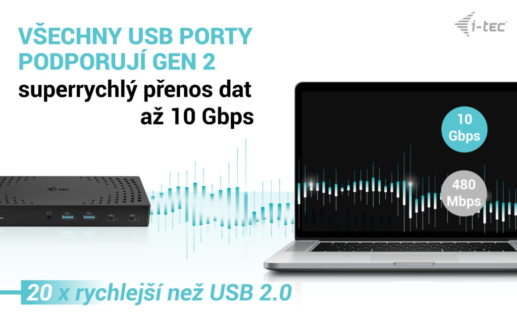 i-tec USB 3.0 / USB-C / Thunderbolt, 3x 4K Docking Station Gen 2, Power Delivery 100W 