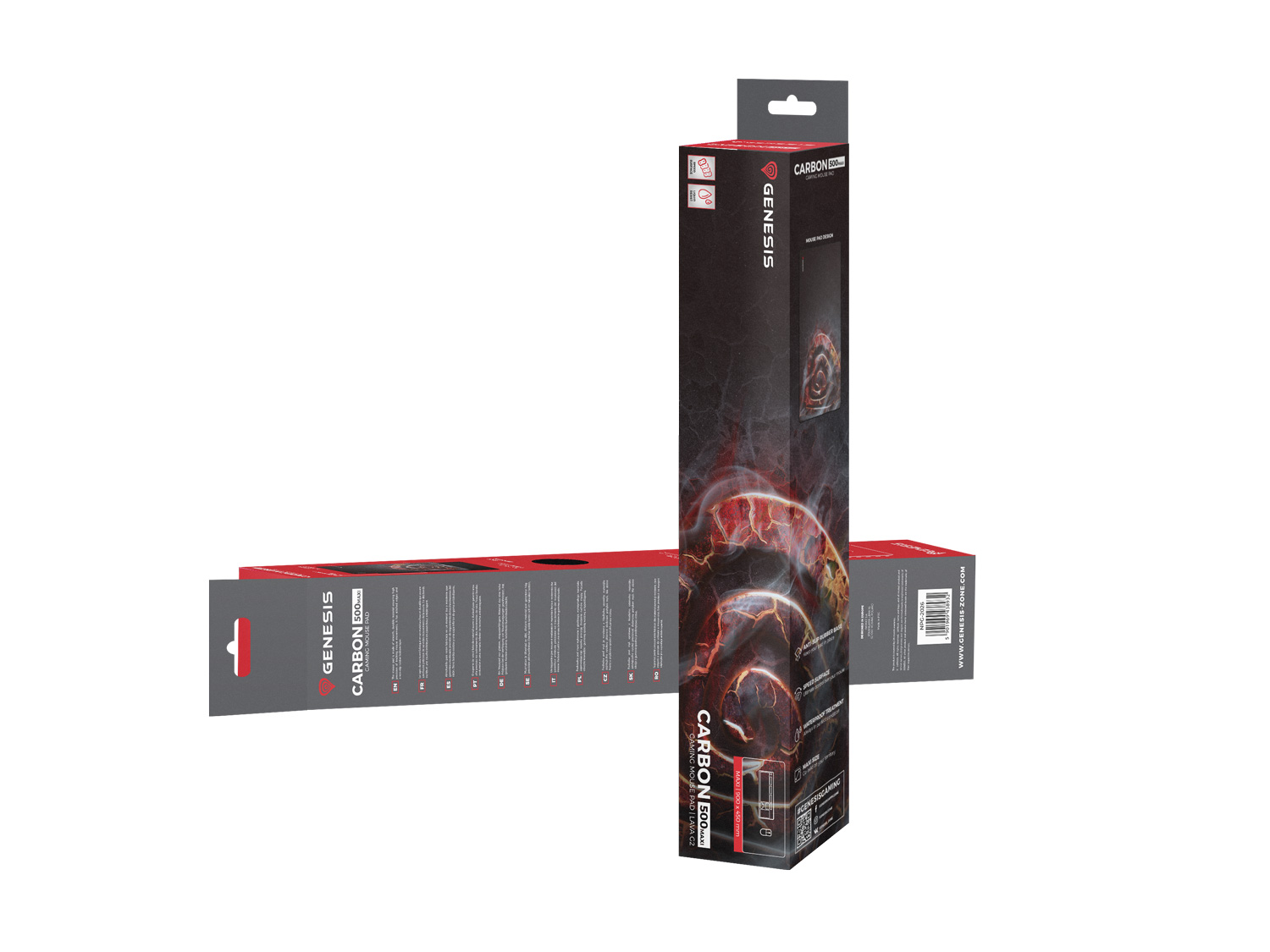 Herná podložka pod myš Genesis CARBON 500 MAXI LAVA G2, 900x450mm 