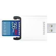 Samsung/ SDXC/ 256GB/ USB 3.0/ USB-A/ Class 10/ + Adaptér/ Modrá 