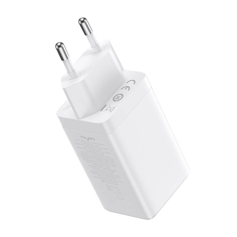 Baseus CCGP120202 GaN5 Pro Quick Nabíjačka USB + 2x USB-C 65W White 