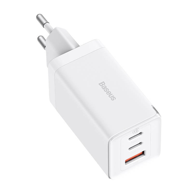 Baseus CCGP120202 GaN5 Pro Quick Nabíjačka USB + 2x USB-C 65W White 