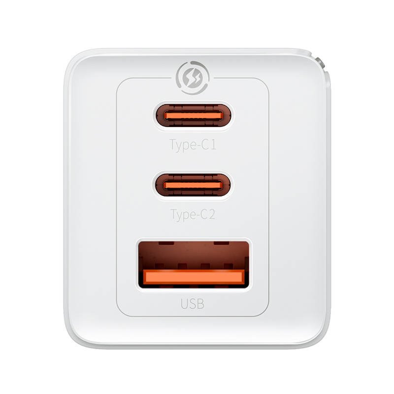 Baseus CCGP120202 GaN5 Pro Quick Nabíjačka USB + 2x USB-C 65W White 