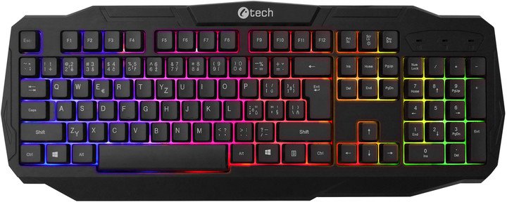 C-TECH Arcus GKB-15/ Drôtová USB/ CZ- SK layout/ Čierna 