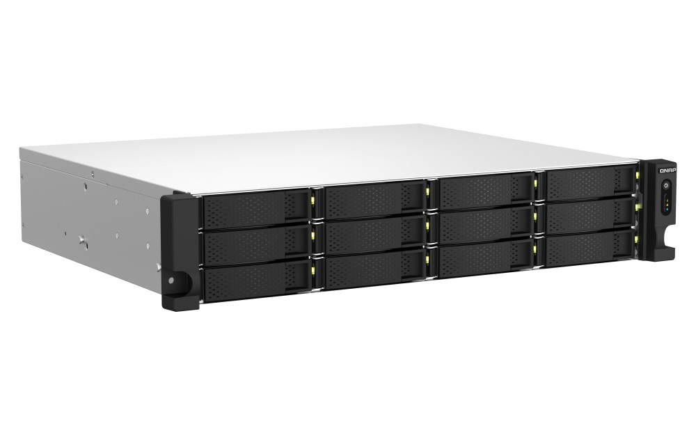 QNAP TS-1264U-RP-8G (4core 2, 9GHz, 8GB RAM, 12x SATA, 2x 2, 5GbE, 1x PCIe, 1x HDMI, 4x USB, 2x zdroj) 