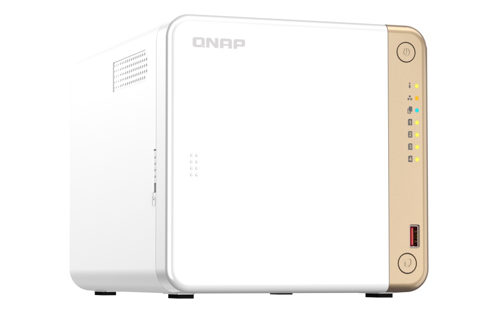 QNAP TS-462-4G (2core 2, 9GHz, 4GB RAM, 4x SATA, 2x M.2 NVMe, 1x PCIe, 1x HDMI 4K, 1x 2, 5GbE, 4x USB) 