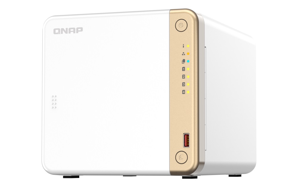 QNAP TS-462-4G (2core 2, 9GHz, 4GB RAM, 4x SATA, 2x M.2 NVMe, 1x PCIe, 1x HDMI 4K, 1x 2, 5GbE, 4x USB) 