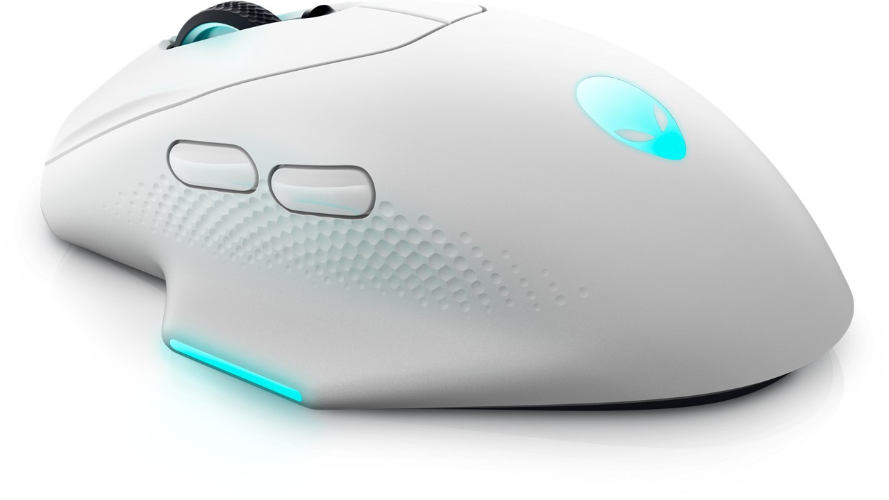 Dell Alienware 620M/ Herná/ Optická/ Pre pravákov/ 26 000 DPI/ Drôtová+bezdrôtová/ Biela 